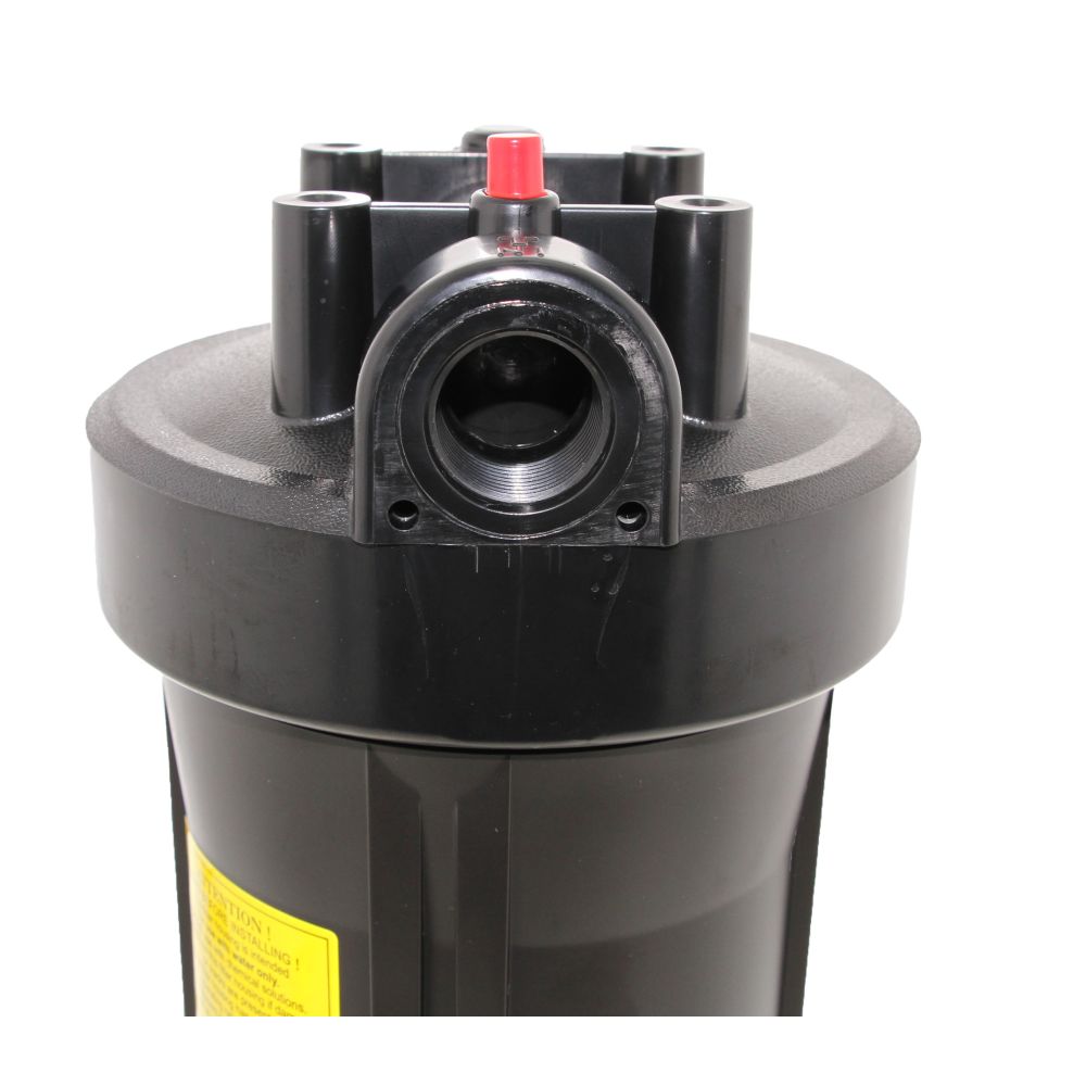 10" Neo-Pure Big Flow Filter Housing Black Cap/Black Sump with Pressure Relief 3/4"