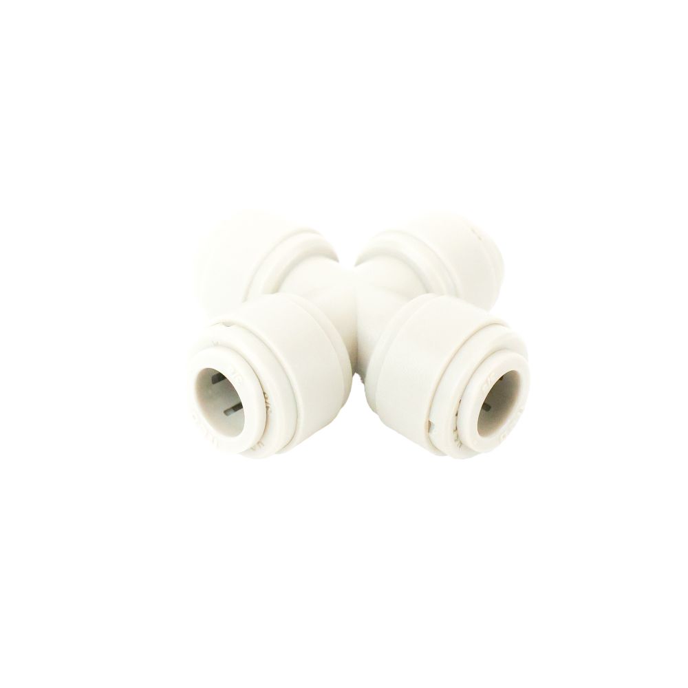 NeoFit - Acetal White Union Cross 3/8" tube