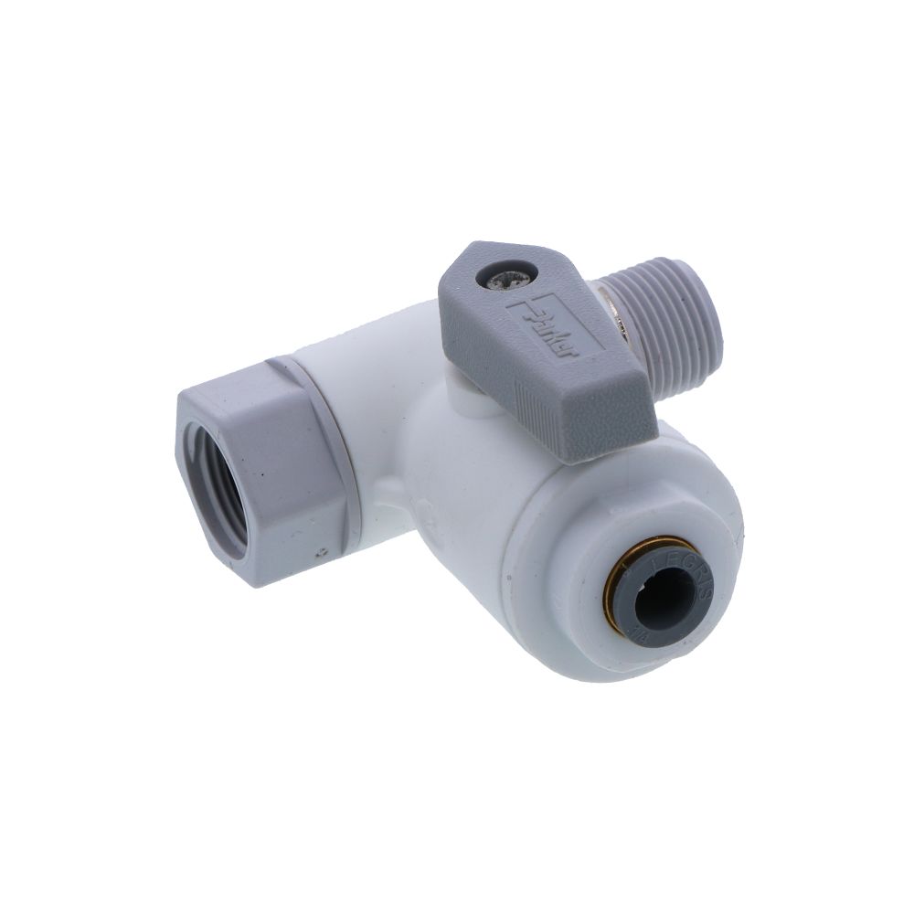 Parker LIQUIfit Angle Stop Adapter Valve - 3/8" x 3/8" x 1/4"