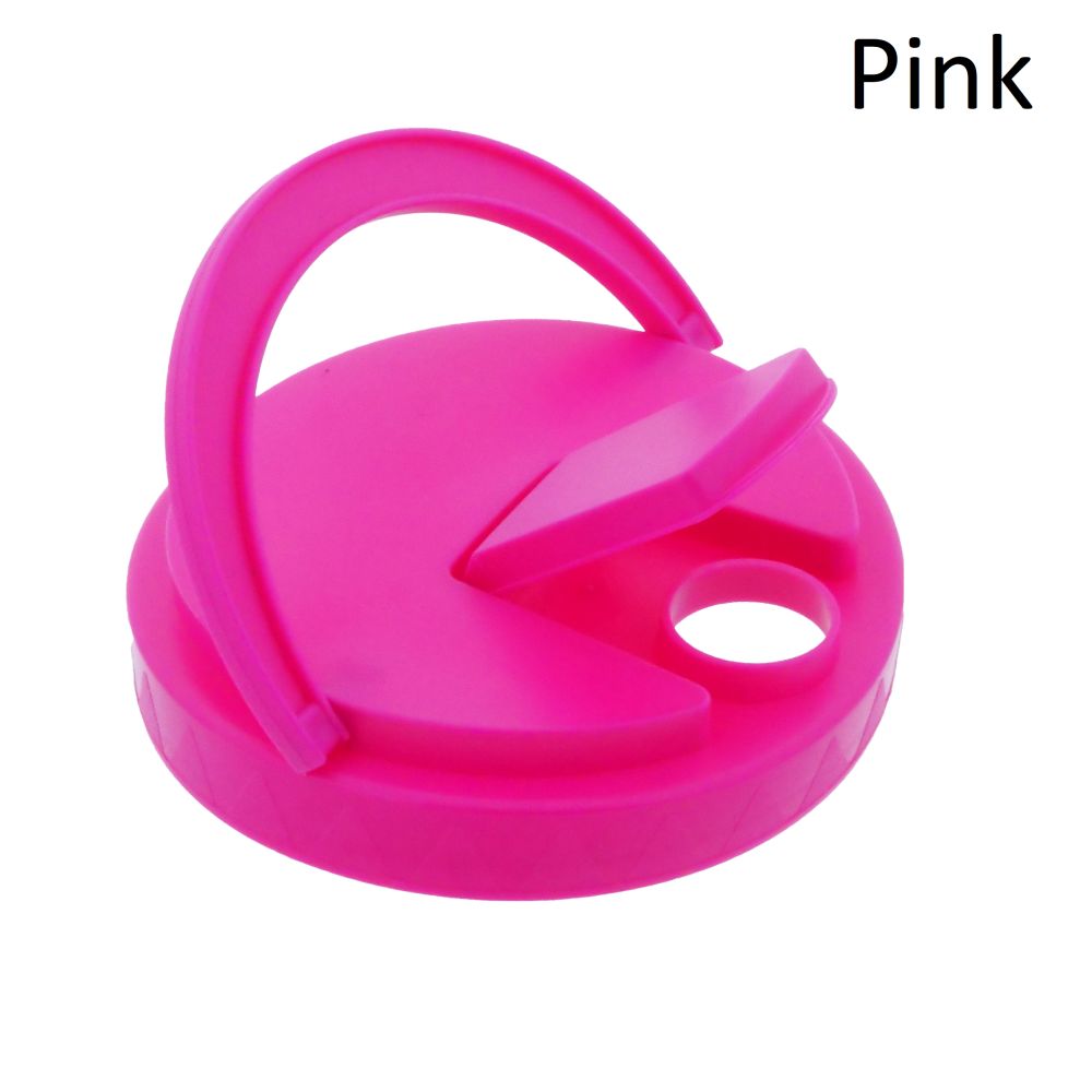 Glass Jar 1 GAL Wide Mouth Flint w/ Pour Lid and Handle - Pink Flat Lids