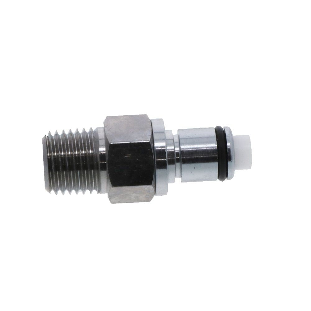 LCD24004V Valved Male Thread Coupling Insert 1/4 NPT Viton O-ring
