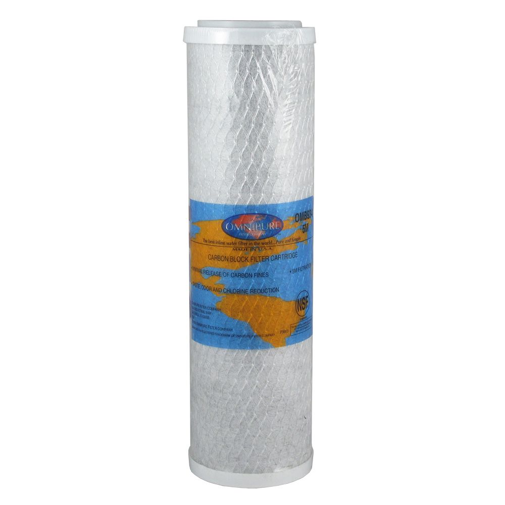 Omnipure OMB934-5 9-3/4" Coconut Shell Carbon 5mic Block Filter
