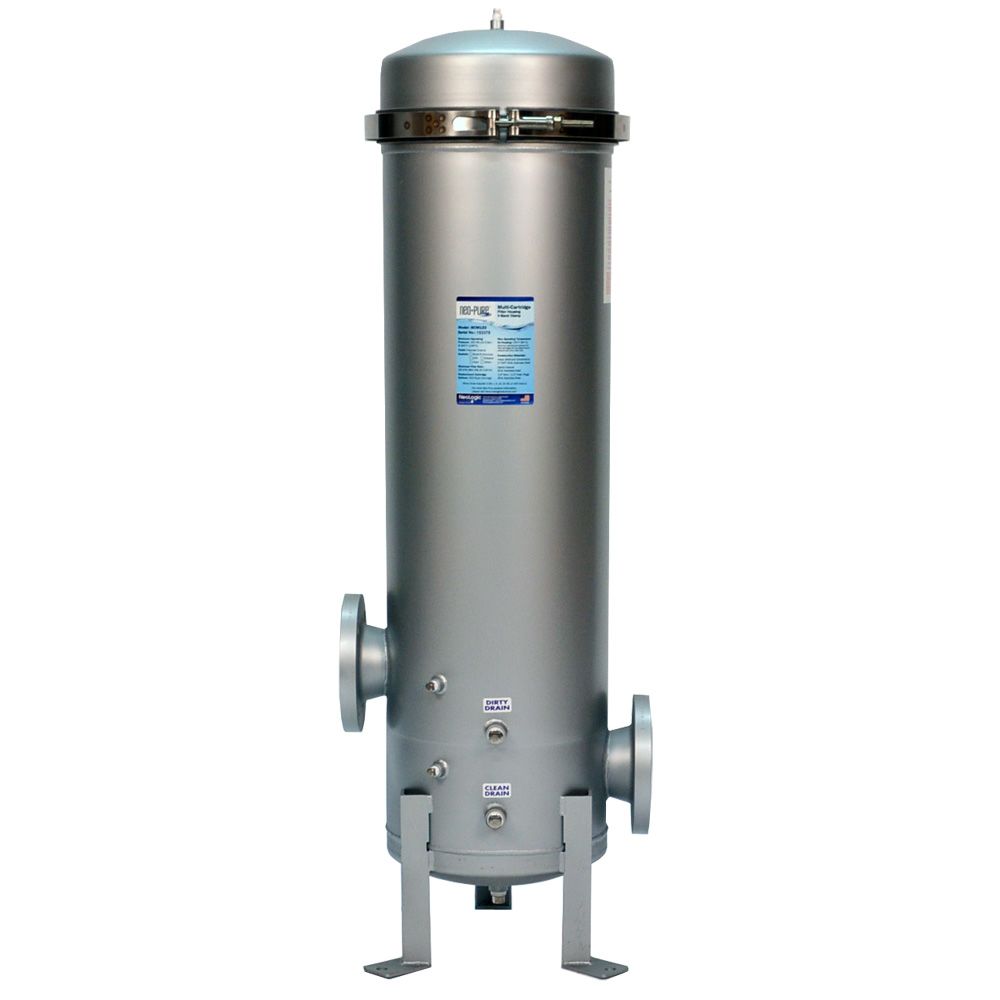 Neo-Pure 12 Round 30" Multi-Cartridge Stainless Steel Housing