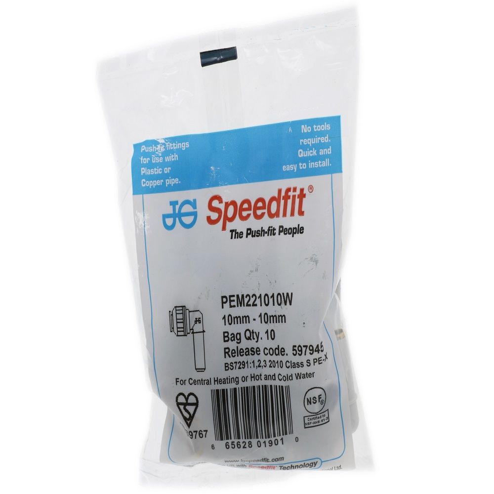 John Guest Stackable Stem Elbow - 10mm Stem x 10mm