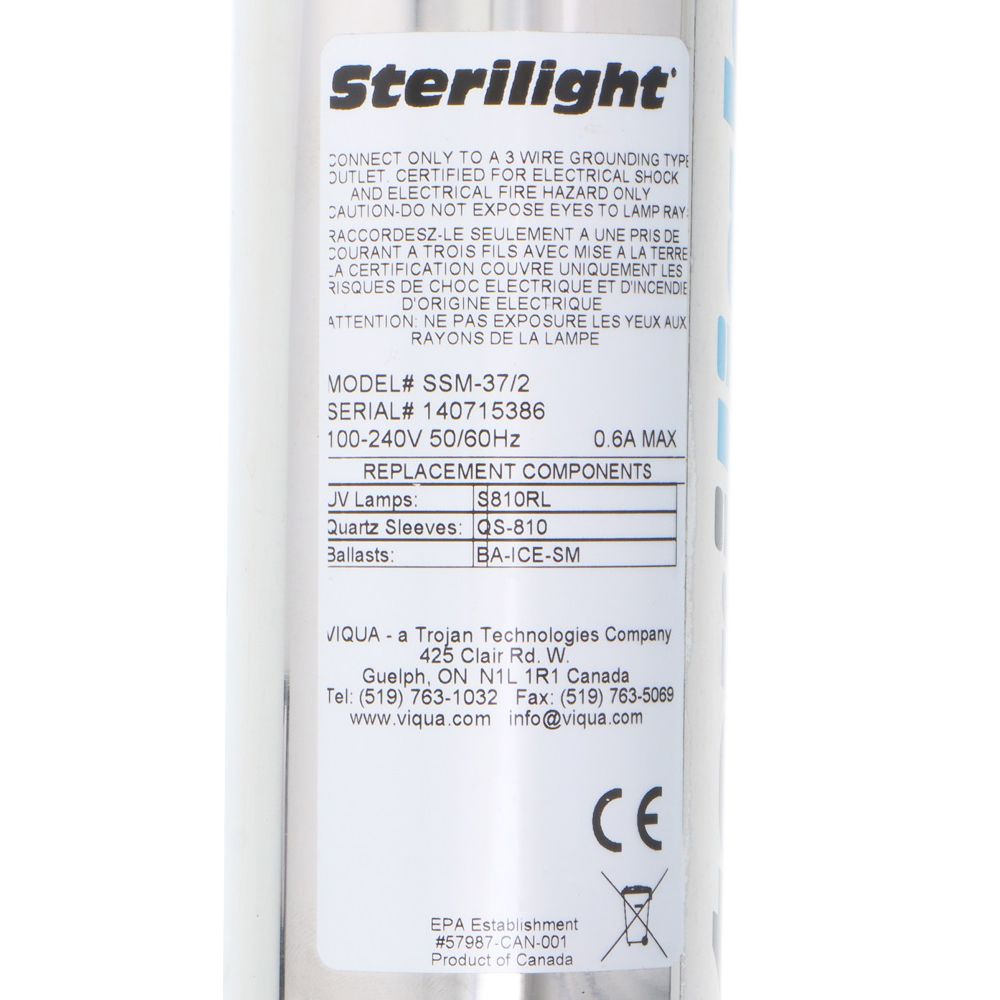 Viqua Sterilight SSM-37 Silver Plus UV System 10 gpm