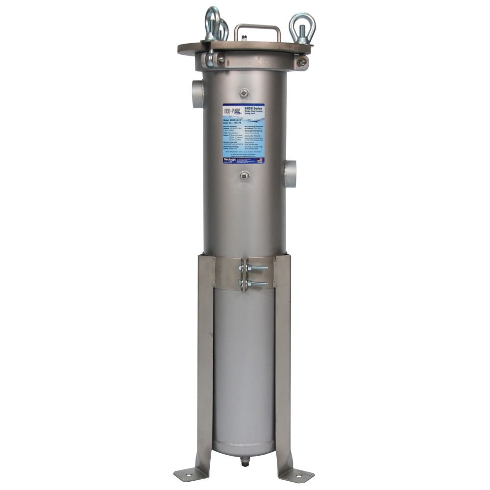 Neo-Pure Swing Bolt Bag Housing, 304L SS, 3" FNPT Buna Seals