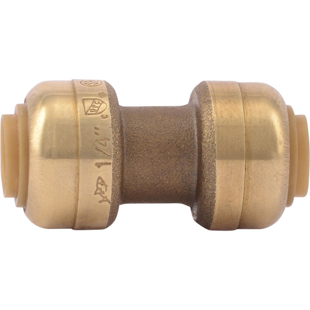 SharkBite® U004LF Lead-Free Brass Push-to-Connect Coupling - 1/4" x 1/4"