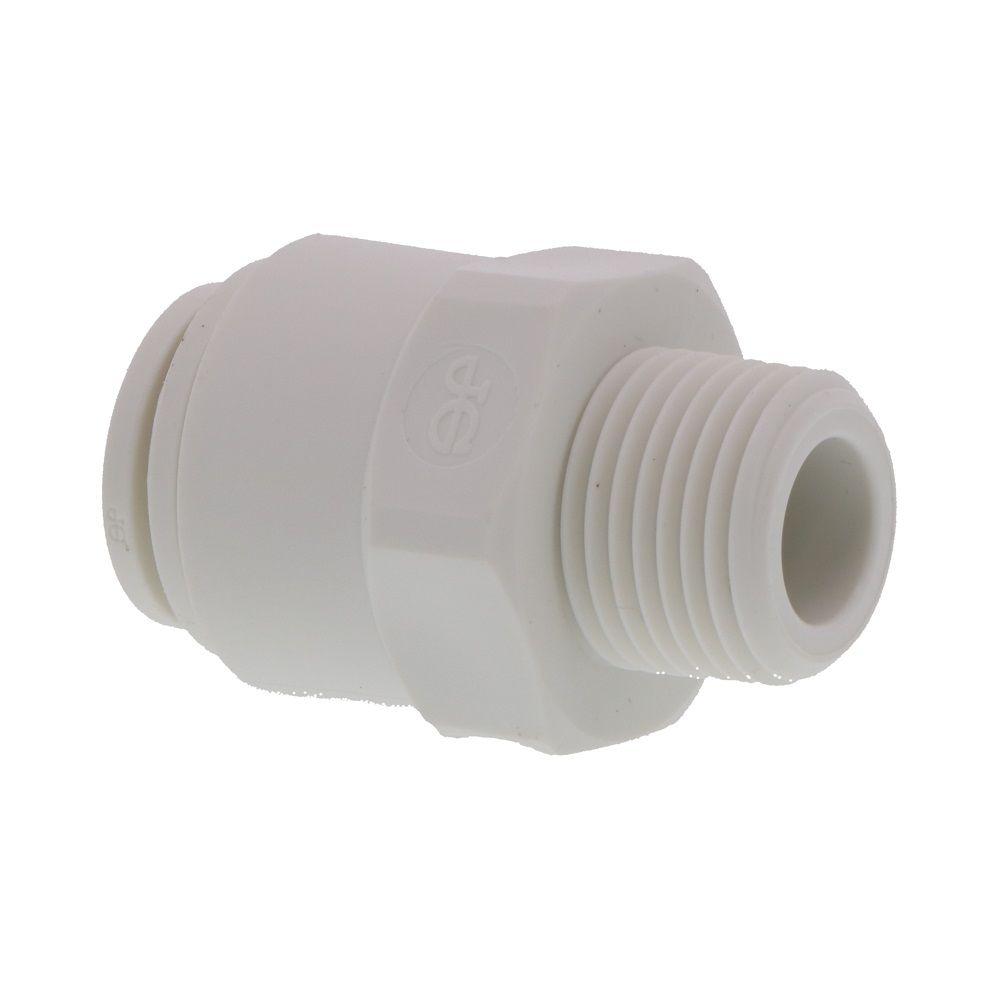 John Guest Male Connector NPTF Polypro - 1/2 x 3/8 NPTF