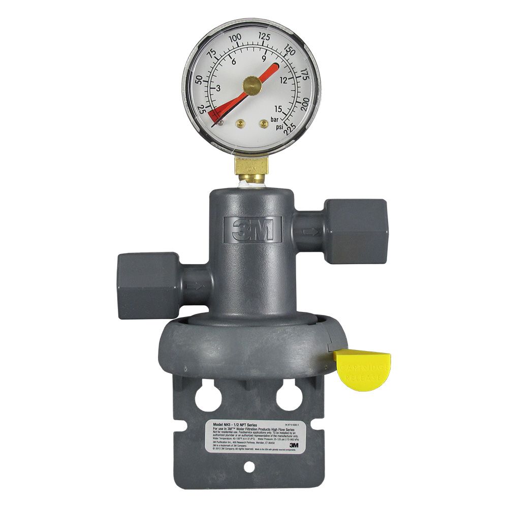3M Water Filtration 1/2" NH3-NPT Head w/gauge