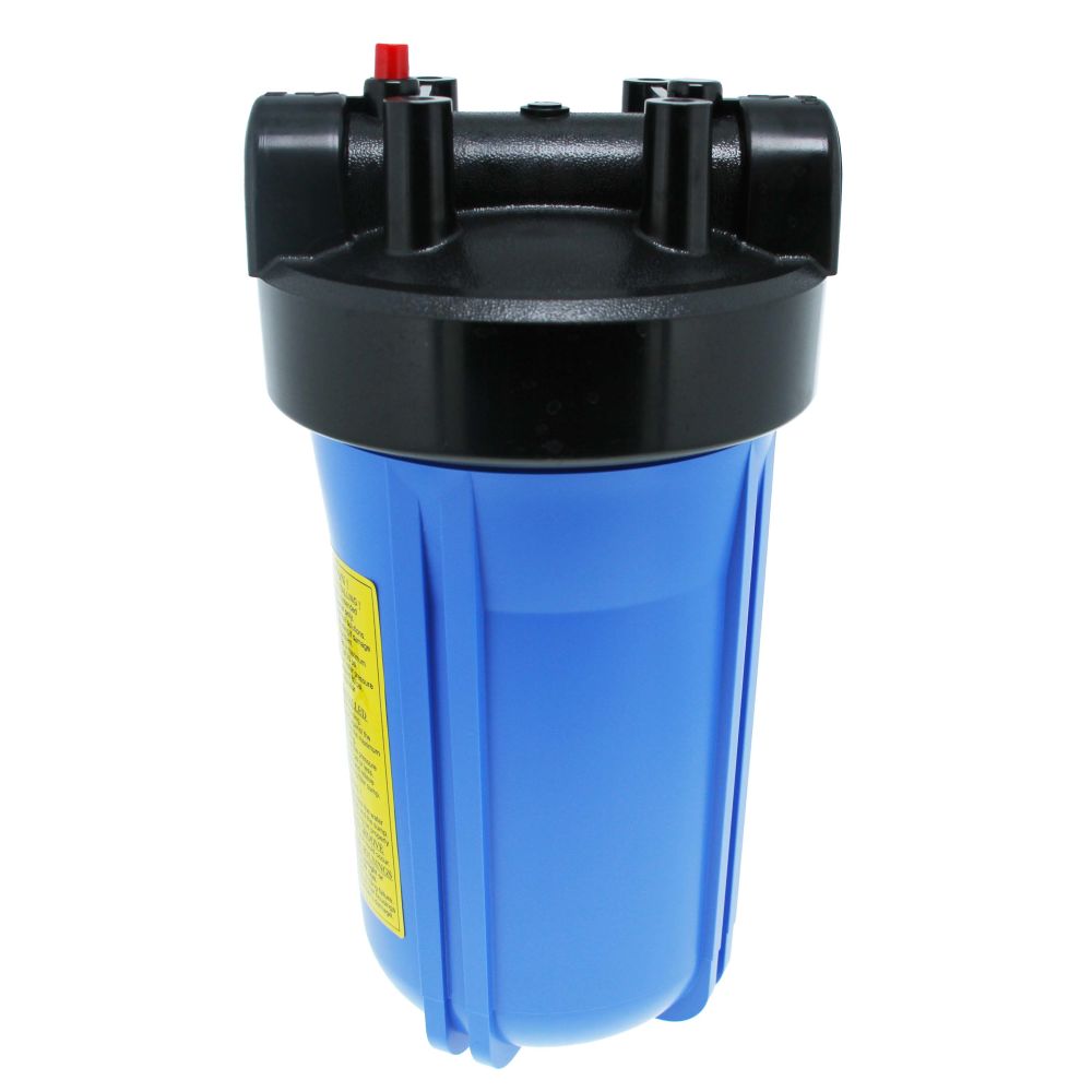 10" Neo-Pure Big Flow Filter Housing Blue Sump/Black Cap 1" with Pressure Relief