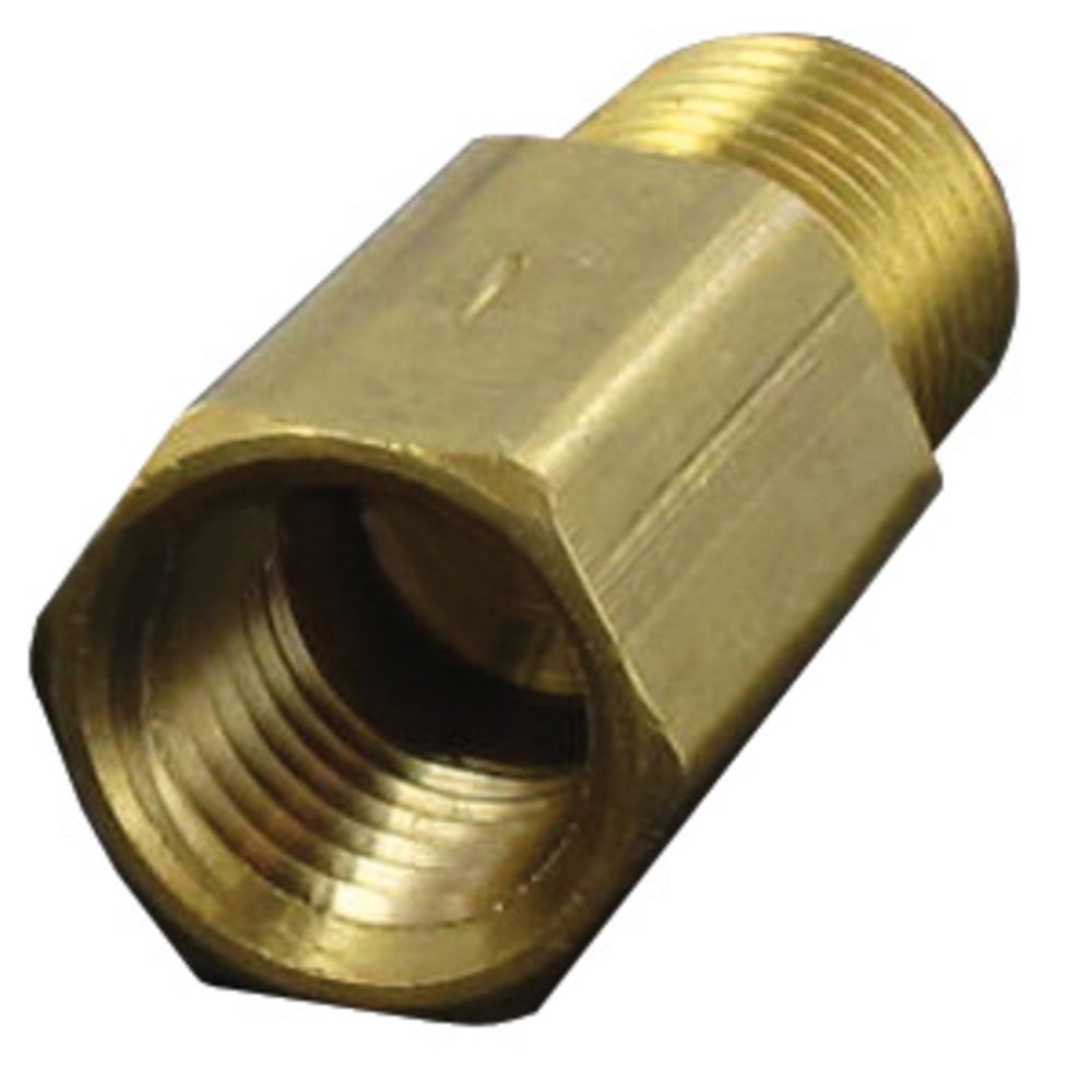 Inline Brass Check Valve - 1/4" MPT inlet x 1/4" FPT Outlet