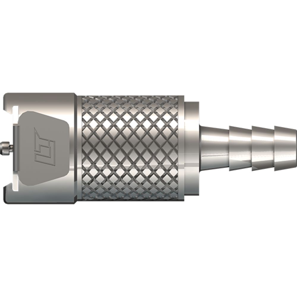 LinkTech 40CB Series Straight Female, Non-valved, 1/4" HB, Chrome Brass