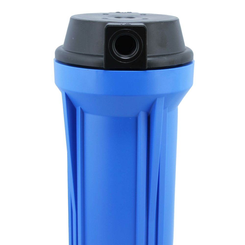 10" Neo-Pure SlimLine Filter Housing Blue Sump/Black Cap 3/8" No Pressure Relief