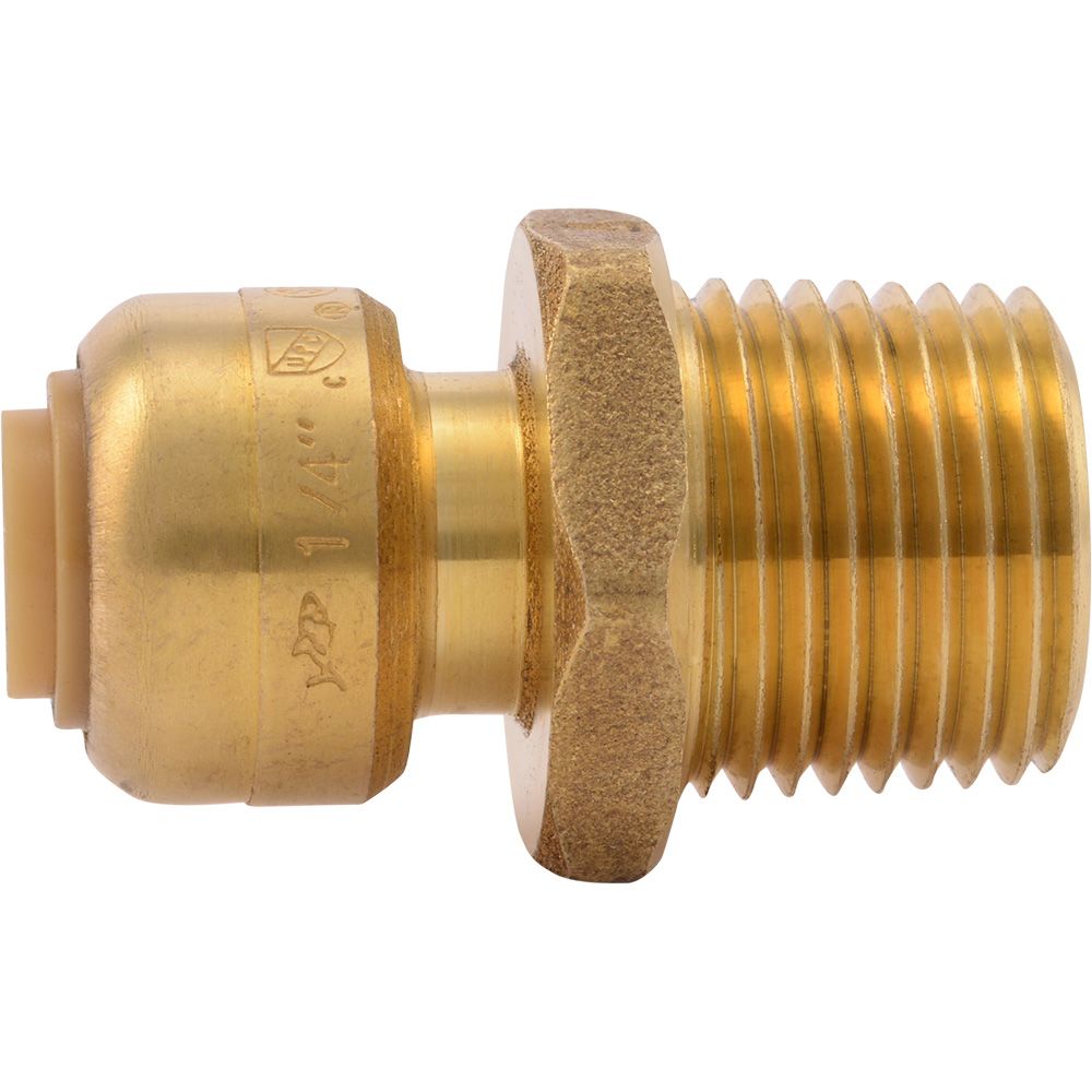 SharkBite® U110LF Lead-Free Brass Push-to-Connect Male Adapter - 1/4" x 1/2" MPT