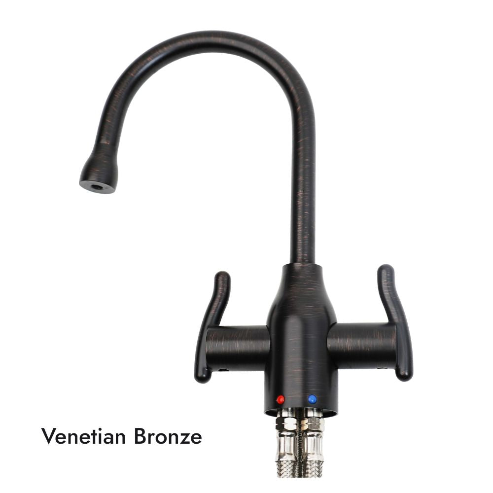 Mountain Plumbing MT1801-NL Contemporary Hot & Cold Water Dispenser w/ Wine Bottle Spout & Curved Handles