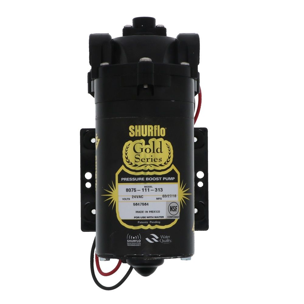 SHURflo 8075-111-313 Gold Series RO Booster Pump 50 GPD 90 PSI 24V