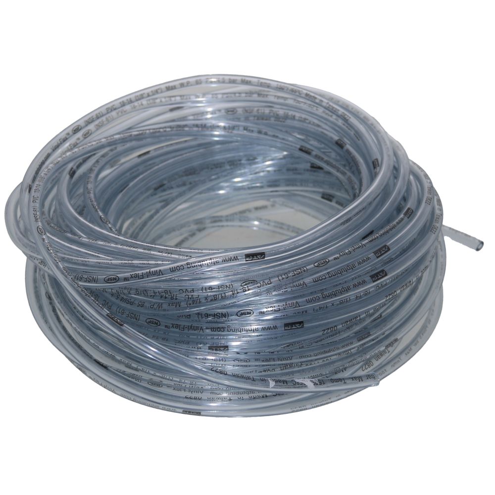 Clear Flexible PVC Tubing 1/8 ID x 1/4 OD