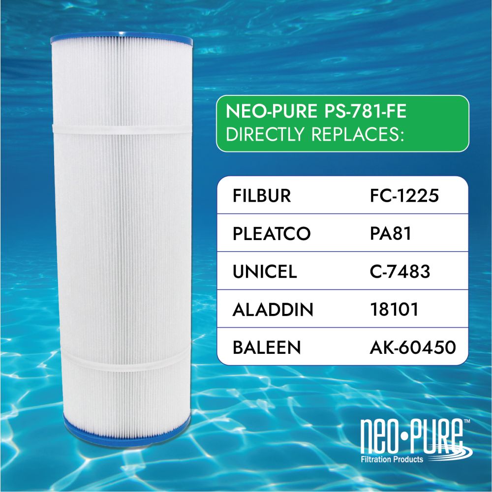 Neo-Pure PS-781-FE Pool and Spa Filter 7" x 19-5/8"
