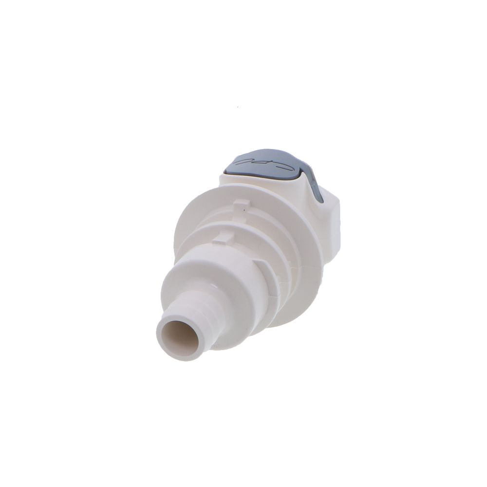 HFCD16835 Valved Panel Mount Hose Barb Coupling Body 1/2 ID Barb