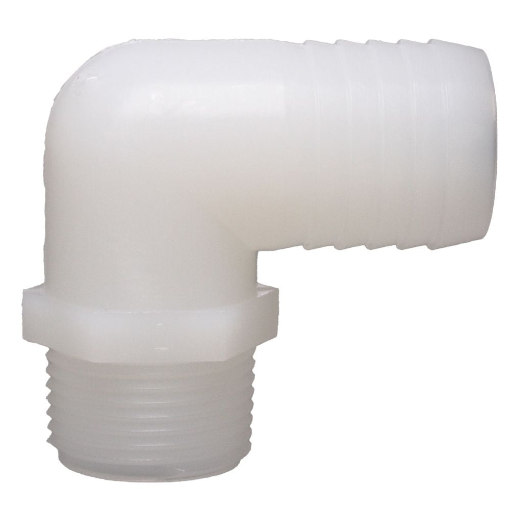 Male Elbow Barb x Male NPT - 1" HB x 1 1/4" MNPT