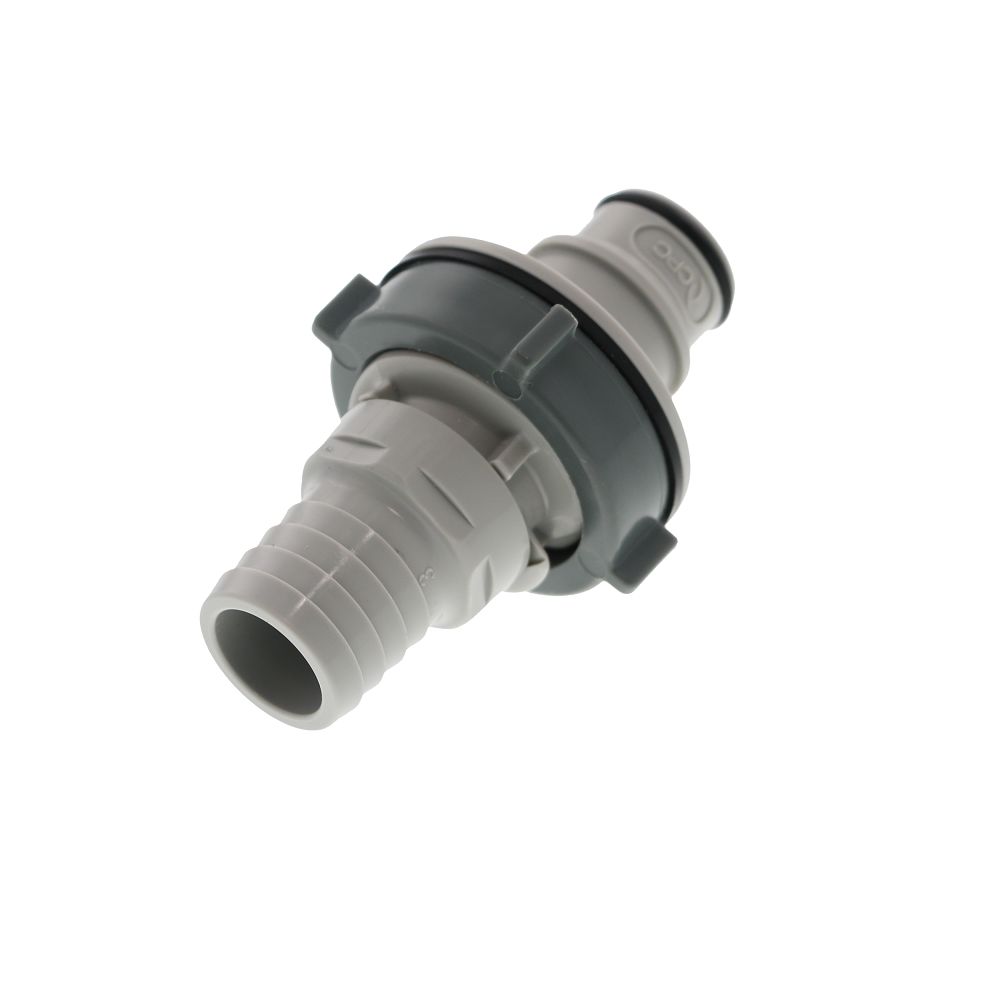 HFCD421212 Valved Panel Mount Hose Barb Coupling Insert 3/4 ID Barb