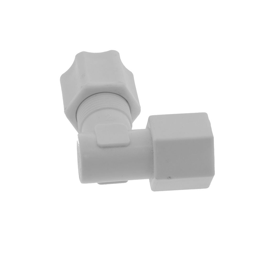 JACO 45-8-8-P-O Polypropylene Female Elbow 1/2 OD Tube x 1/2 FPT