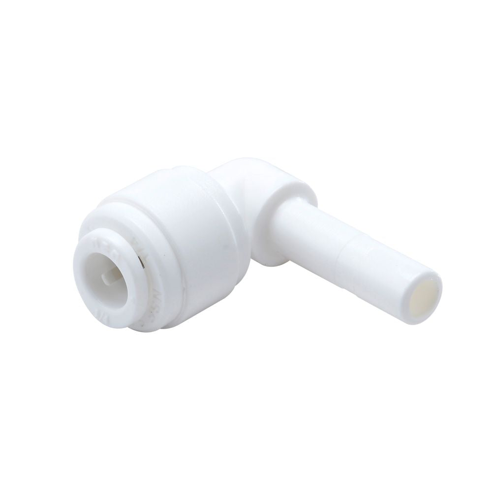 NeoFit - Acetal White Stem Elbow 1/4" tube x 1/4" stem