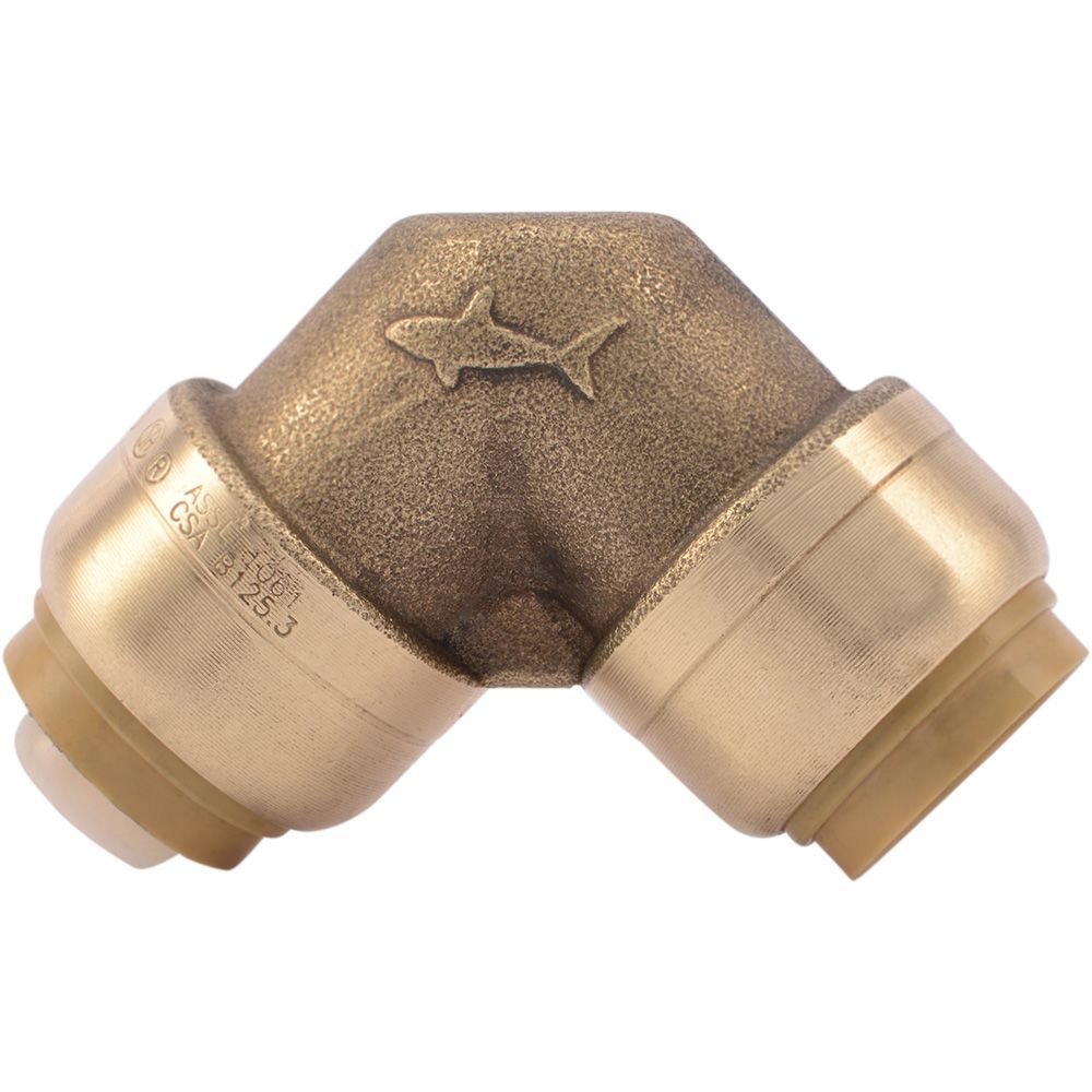 SharkBite® U248LF Lead-Free Brass Push-to-Connect 90-Degree Elbow - 1/2" x 1/2"