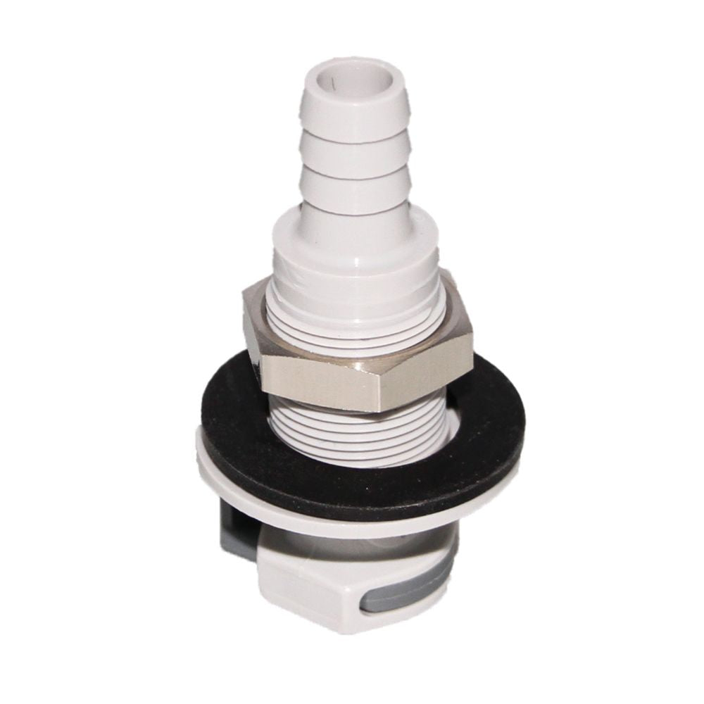 EFCD16612 Valved Panel Mount Hose Barb Coupling Body 3/8 ID Barb