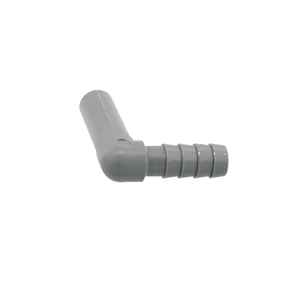 John Guest Stem Elbow Barb Connector - 3/8 OD Stem x 5/16 ID Barb