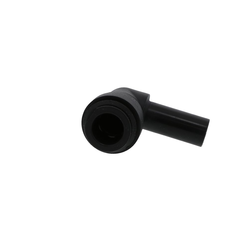 John Guest Stem Elbow Connector Black Polypropylene - 1/2 Stem x 1/2