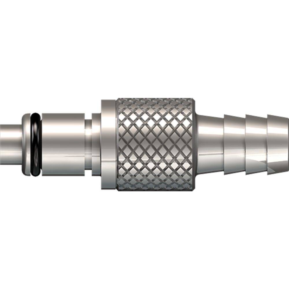 LinkTech 40CB Series Straight Male, Valved, 3/8" HB, Chrome Brass, Buna N