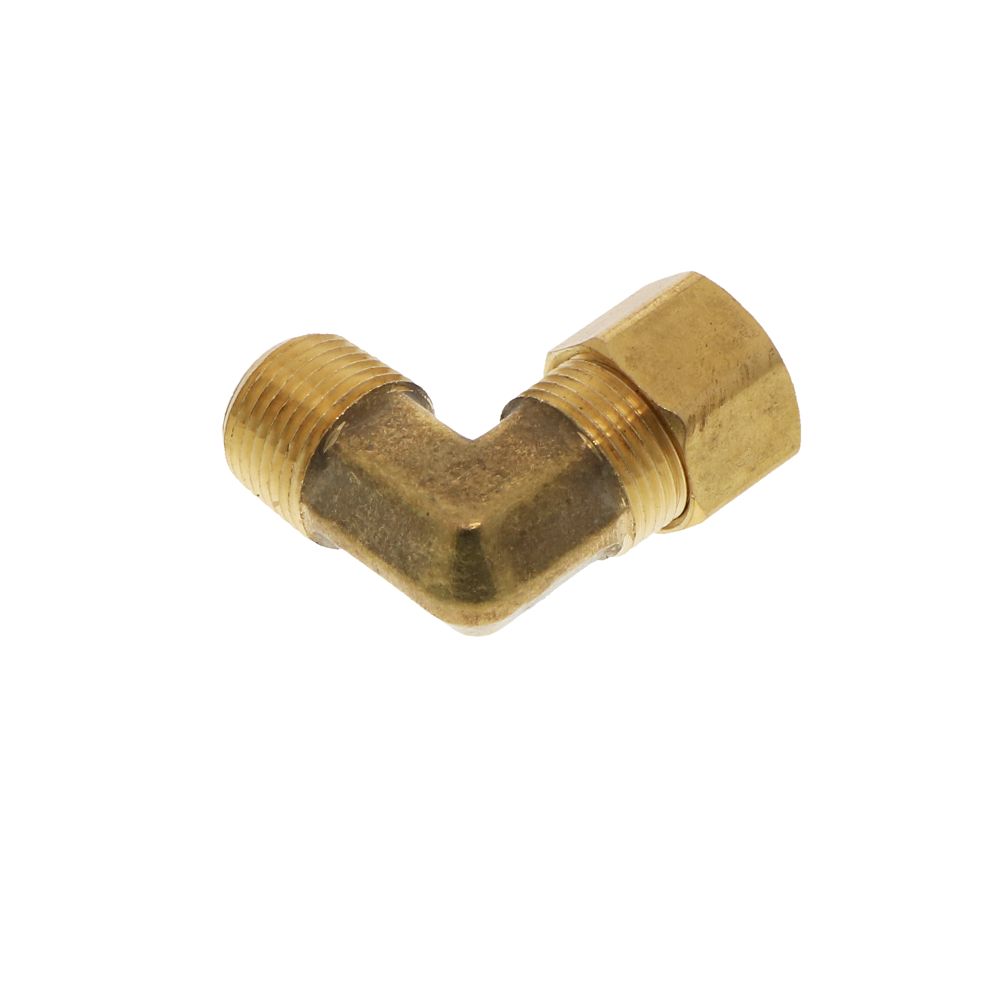 Brass Compression Elbow - 3/8 compression x 1/2 MPT