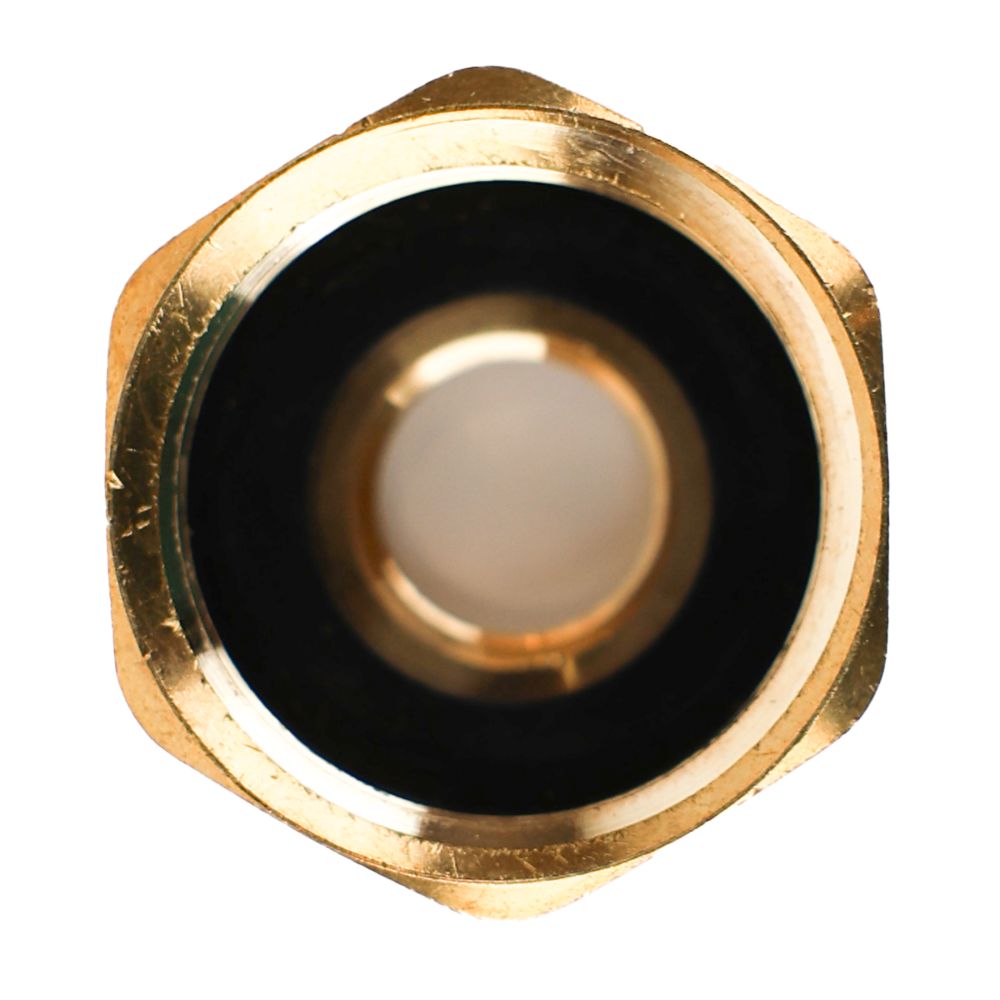 Female Brass Garden Hose Adapter with Washer 3/4 FGHT x 1/4 FIP