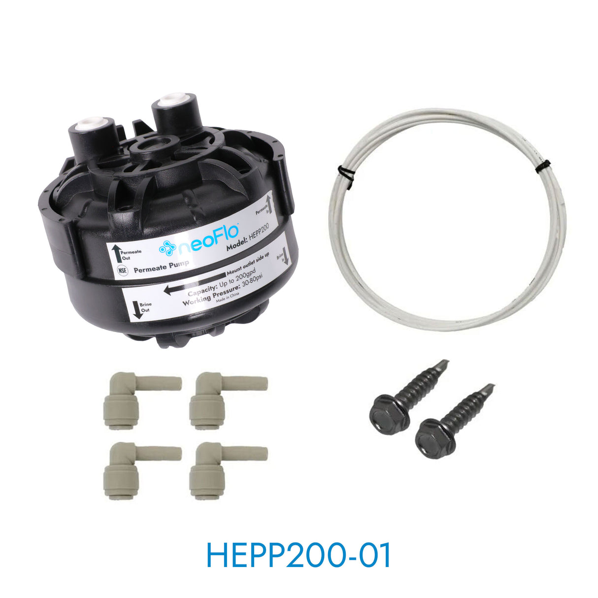 neoFlo HEPP200 Permeate Pump NSF® Certified for up to 200 GPD - Bundle Options