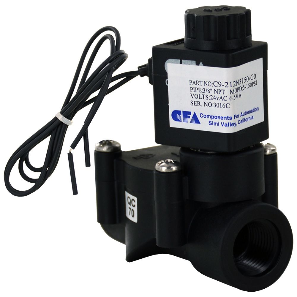 CFA C9 Series Solenoid Valve Normally Closed 3/8" FPT 24VAC