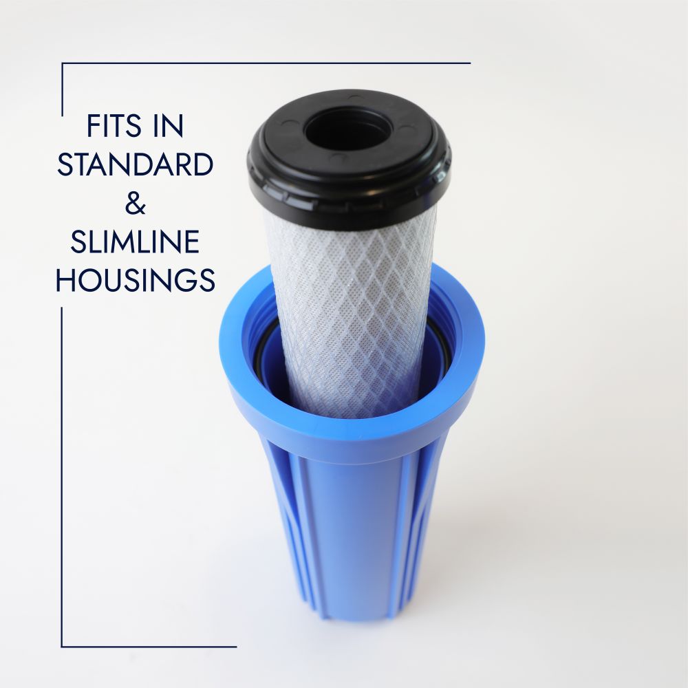 Neo-Pure CTOX-2510 9-7/8" x 2-1/2" Chloramine/VOC/LEAD Carbon Block Filter 0.5 micron