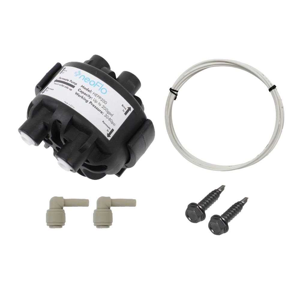 neoFlo Permeate Pump 200gpd with Fitting & Tubing