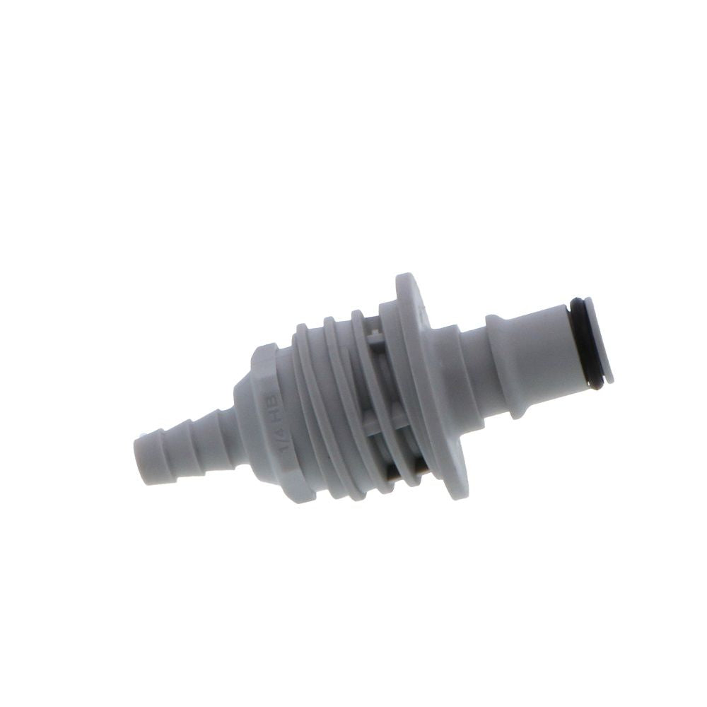 NS4D42004 Valved Panel Mount Hose Barb Coupling Insert 1/4 ID Barb