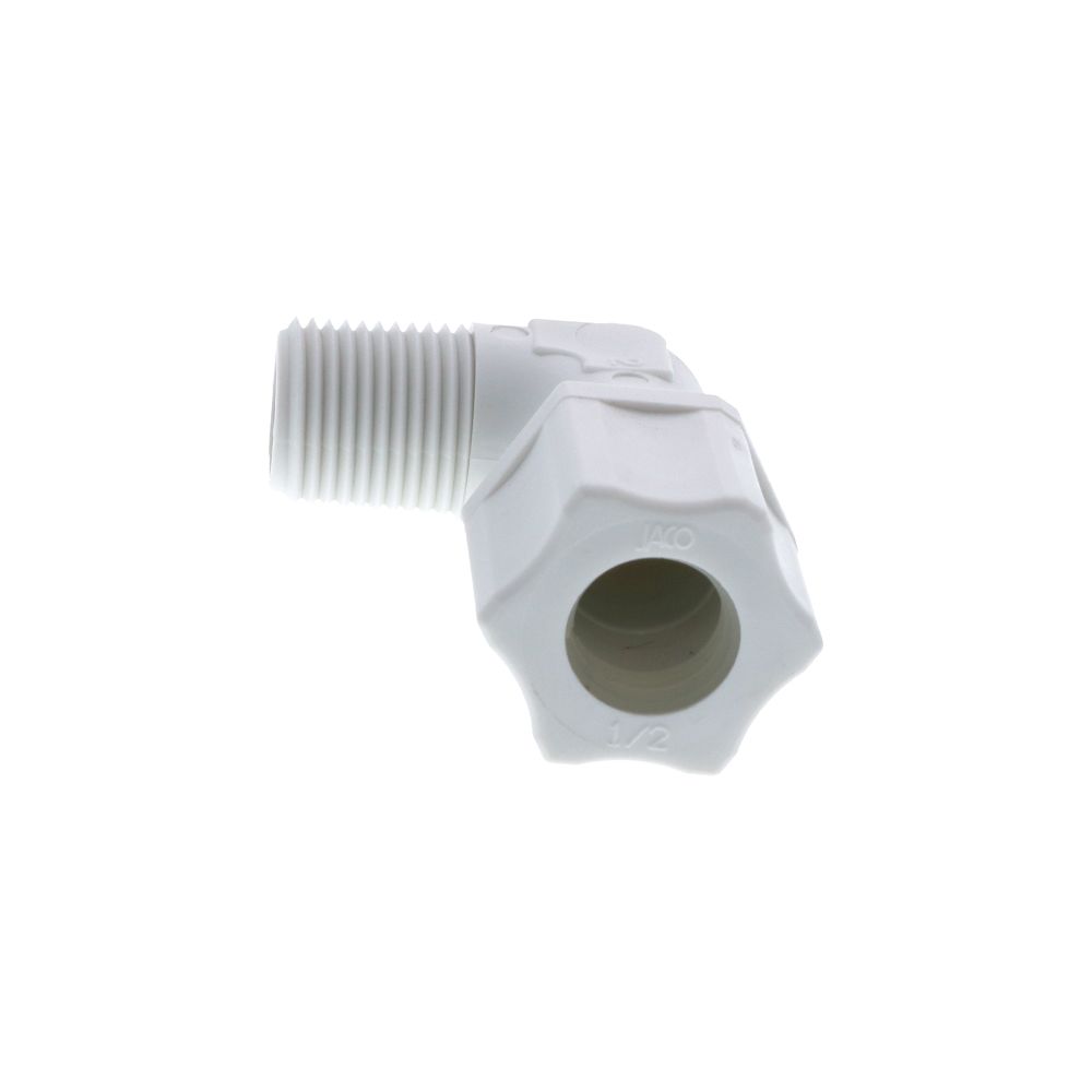 JACO 40-8-6-P-PG Polypropylene Male Elbow 1/2 OD Tube x 3/8 MPT