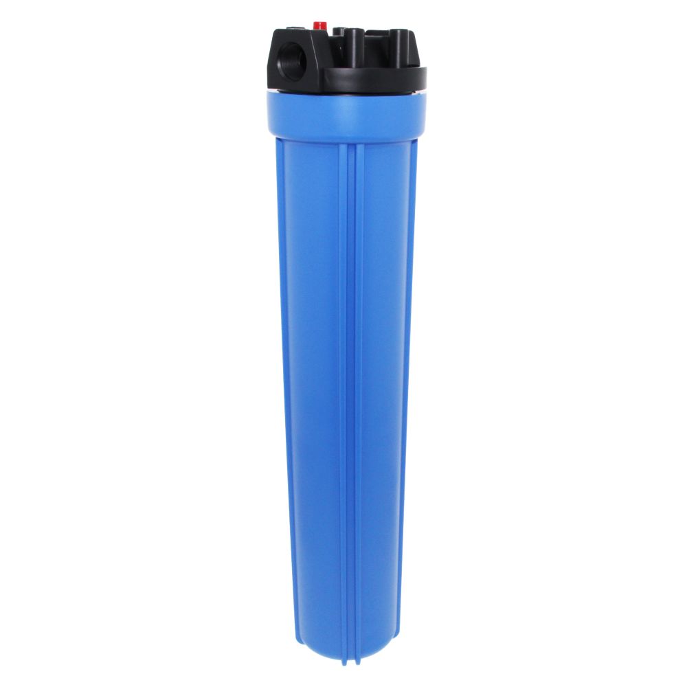20" Neo-Pure Standard Water Filter Housing Black/Blue with Pressure Relief - 3/4" FPT