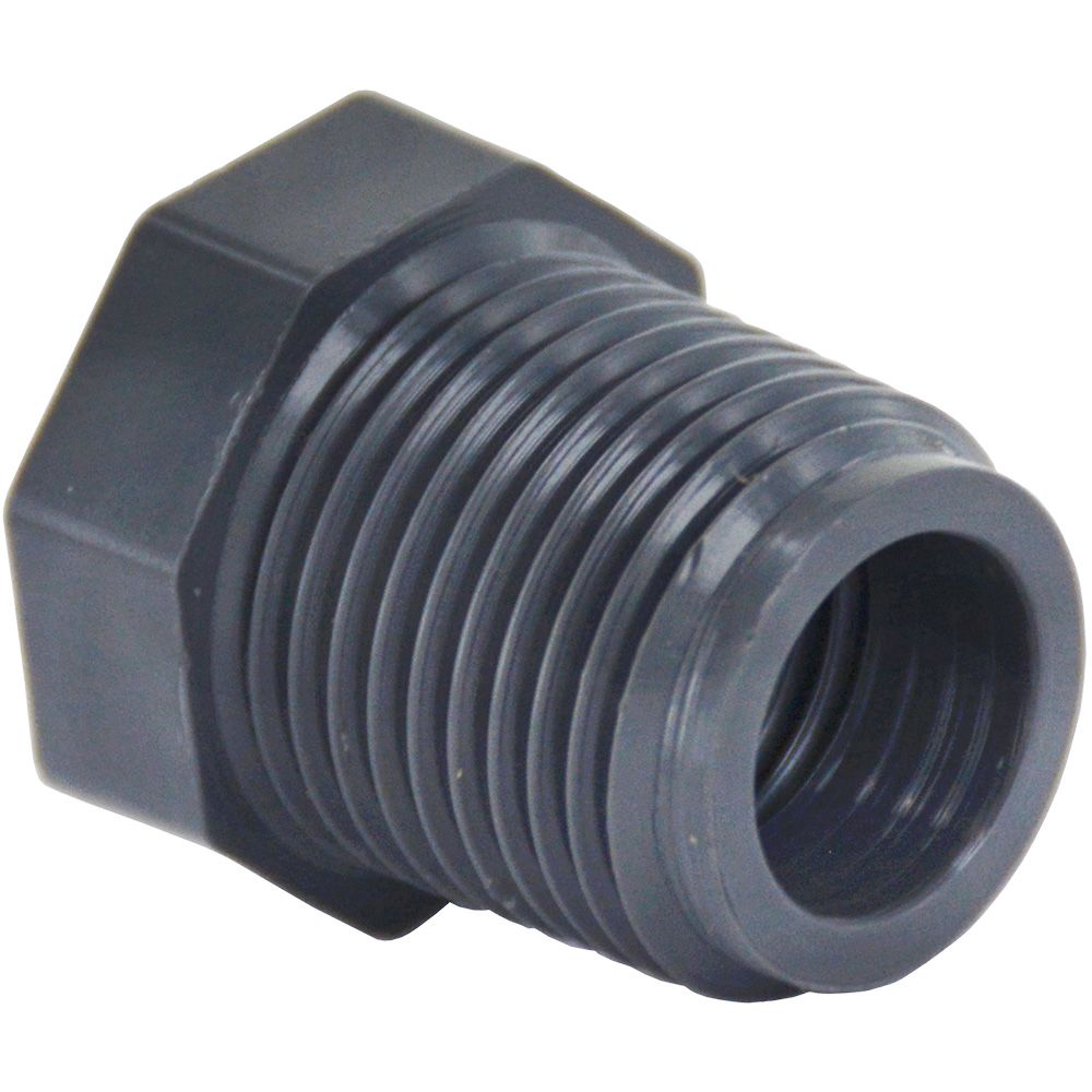 Schedule 80 PVC Reducer Bushing 3/8" MIP x 1/4" FIP