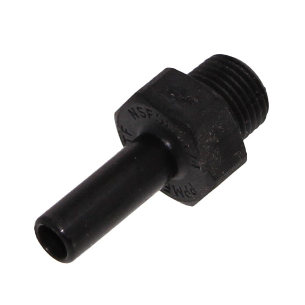 John Guest Stem Adapter BLACK ACETAL - 10mm x 1/2 BSP