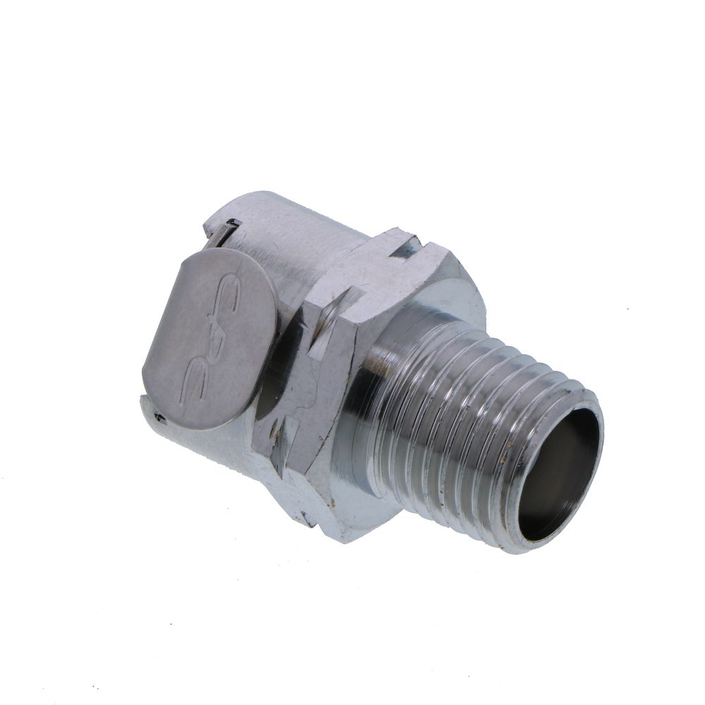 LCD10004BSPTV Valved Male Thread Coupling Body 1/4 BSPT - Viton