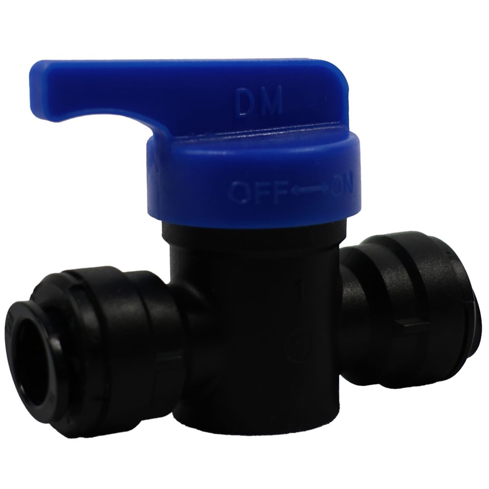 Shut-Off Valve polypro Black, 3/8 x3/8 qc