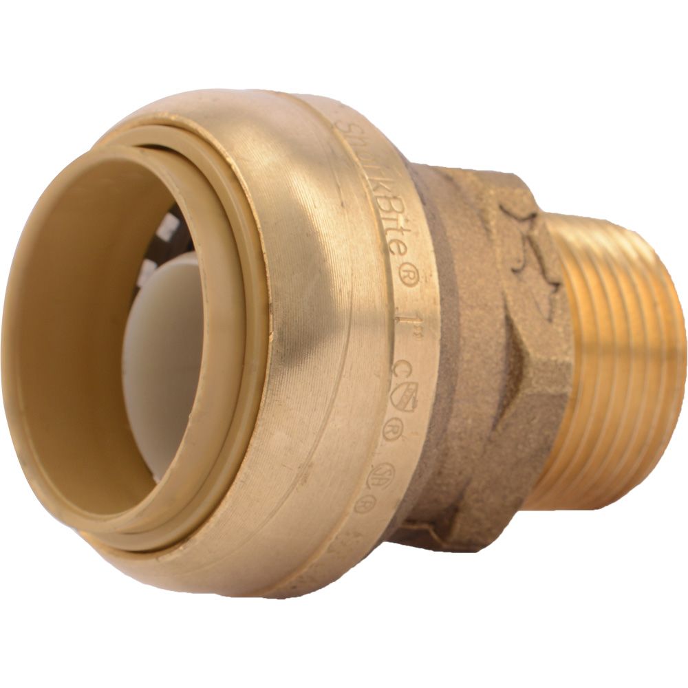 SharkBite® U142LF Lead-Free Brass Push-to-Connect Male Adapter - 1" x 3/4" MPT