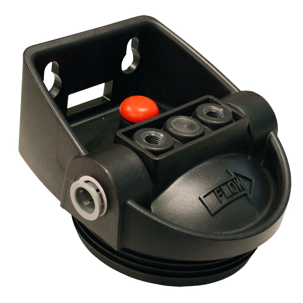 Pentek QC Meter Mount Black Cap for 3G Slim Line Housings w / PR - 1/2" QC