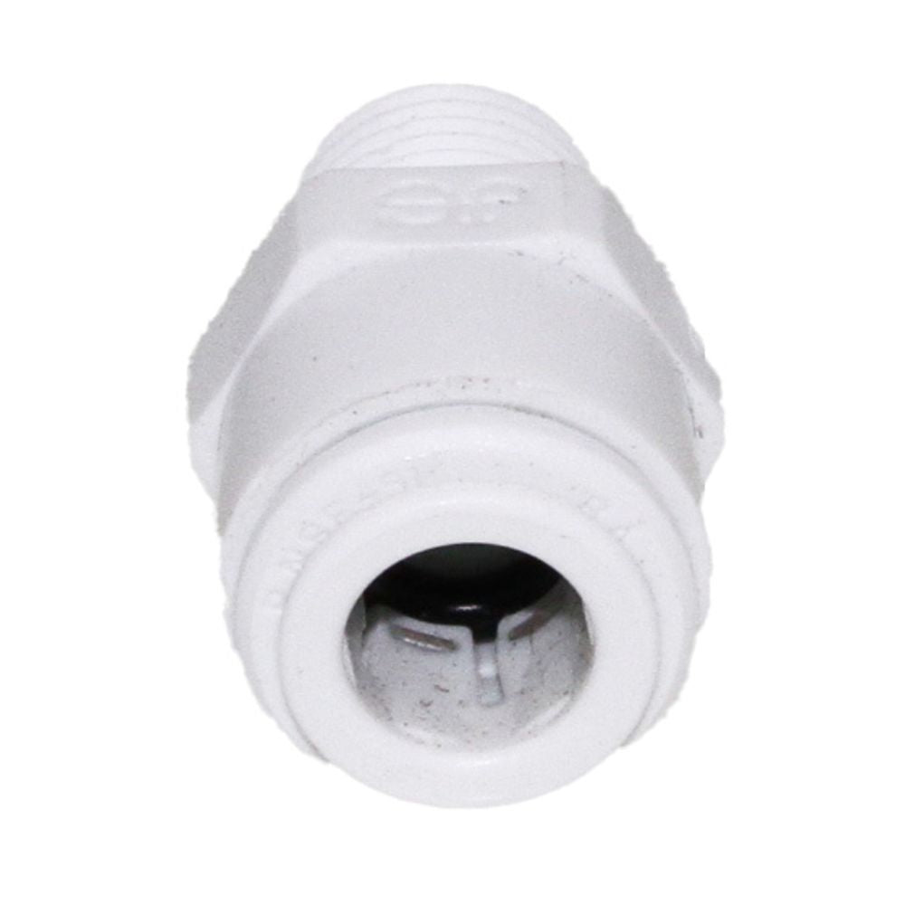 John Guest - White Acetal Male Connector - 3/8" QC x 1/4" MNPT