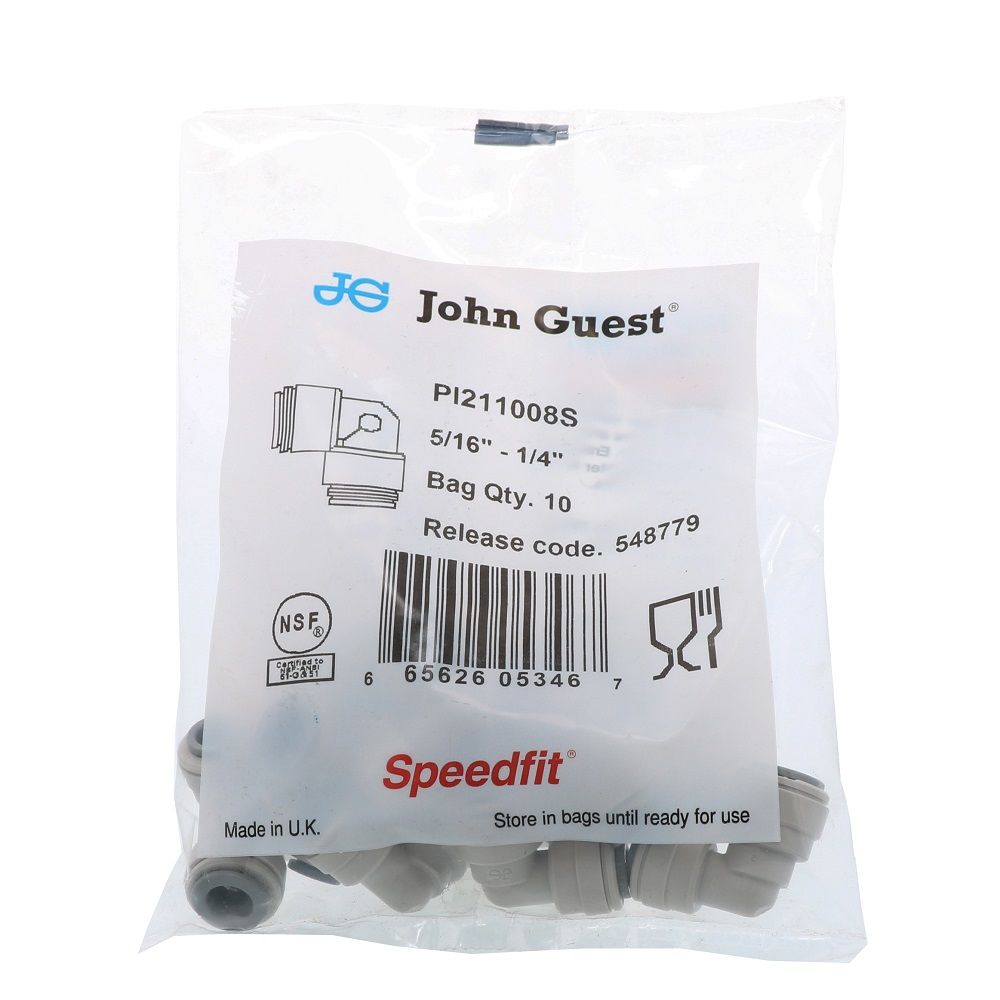 John Guest Reducing Elbow - 5/16 x 1/4