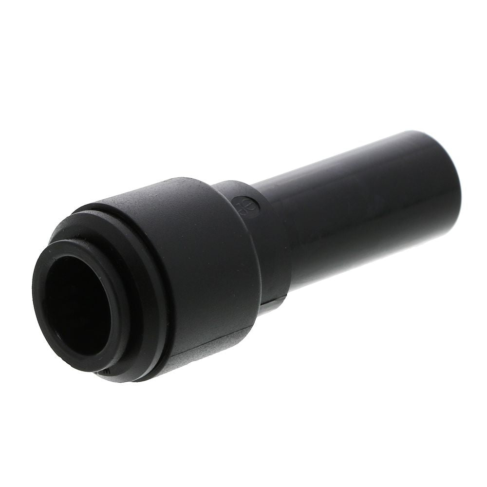 Black Acetal Reducer 15mm Stem OD - 12mm Tube OD